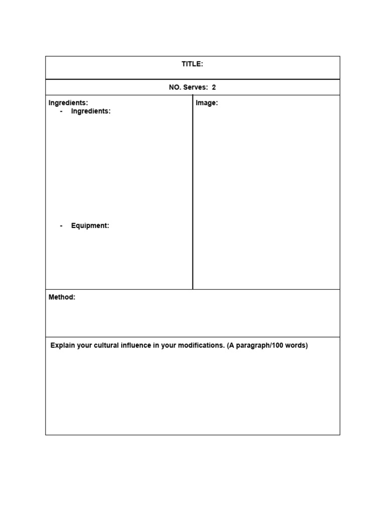 Cultural Recipe Modifications Guide | PDF