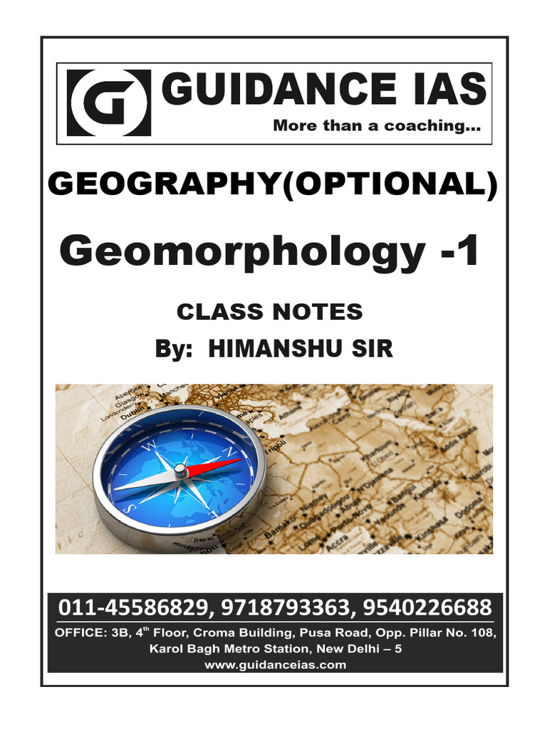 Geomorphology Class Notes & Past Questions | PDF | Geomorphology ...