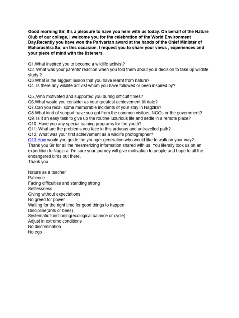 Interview | PDF