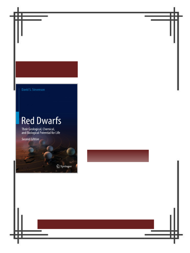 Red Dwarfs Their Geological Chemical and Biological Potential for Life ...