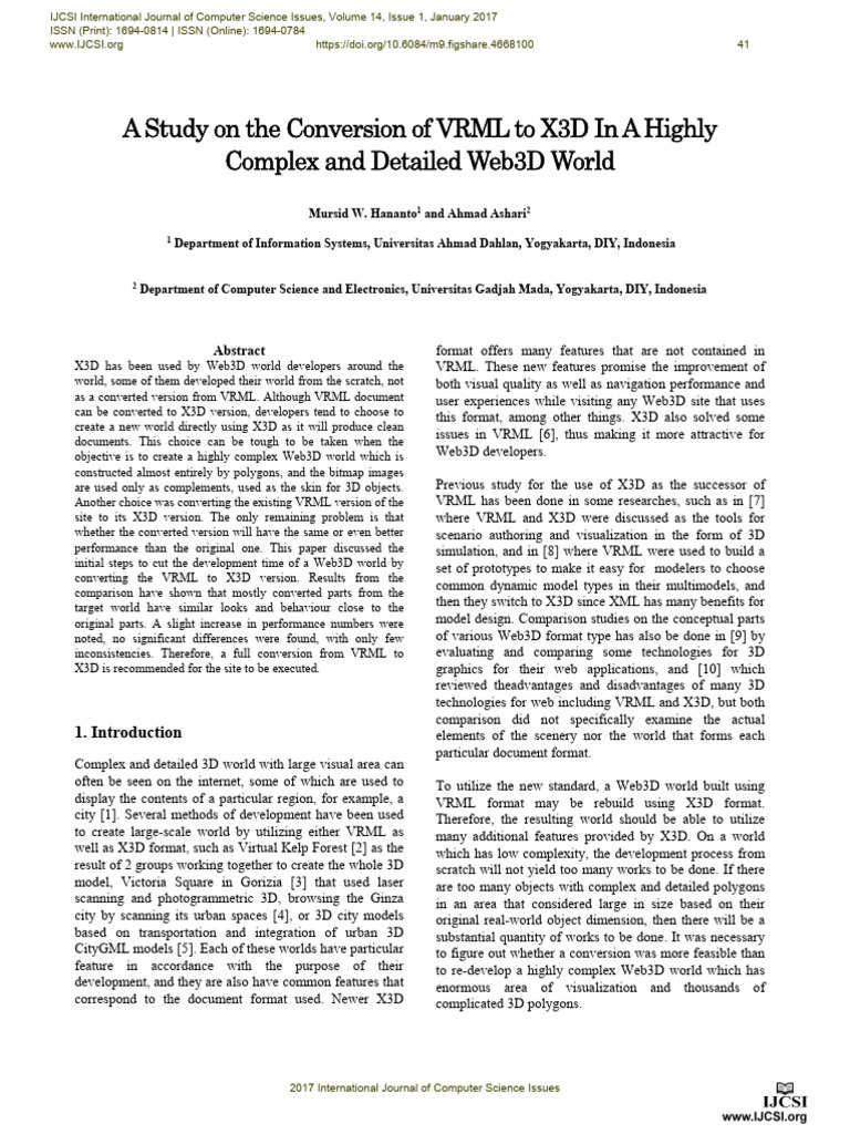A Study on the Conversion of VRML to X3D in a Highly Complex and ...
