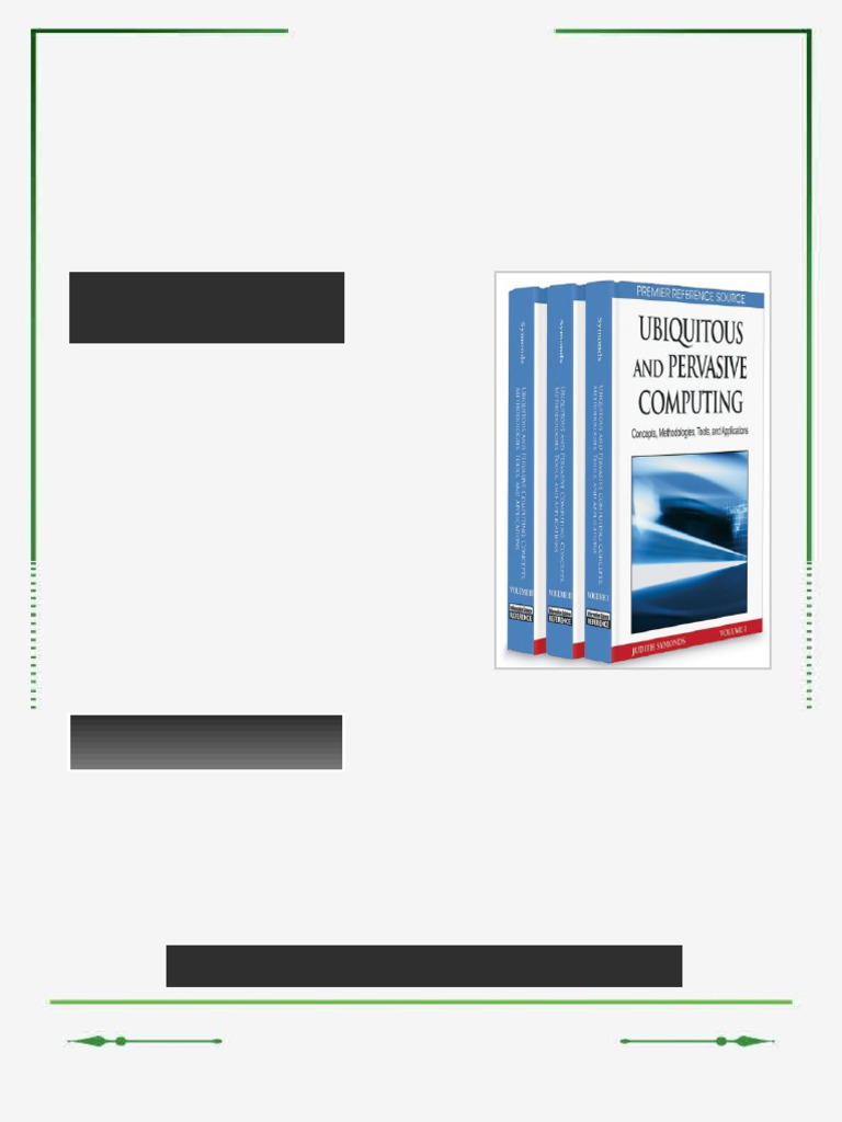 Ubiquitous and Pervasive Computing Concepts Methodologies Tools and ...