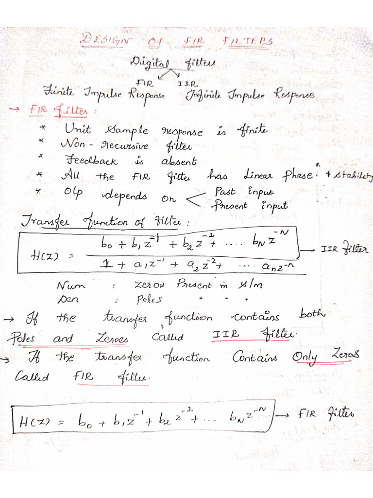 Module 4 DSP Fir Notes | PDF