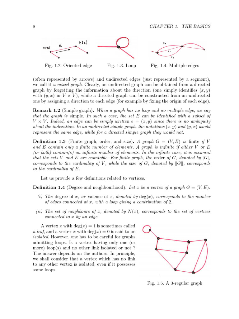 Graph Theory Basics and Definitions | PDF | Set (Mathematics) | Graph ...