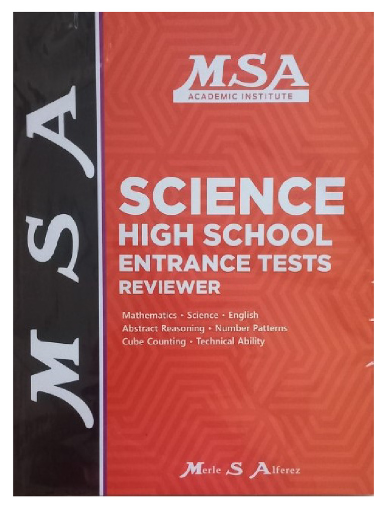 MSA Science High School Entrance Tests Reviewer | PDF