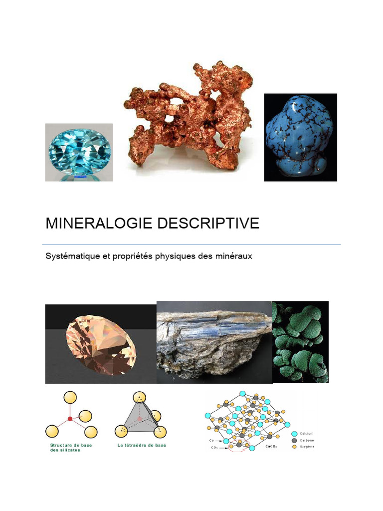 Minéralogie descriptive : classification des minéraux | PDF | Métaux ...