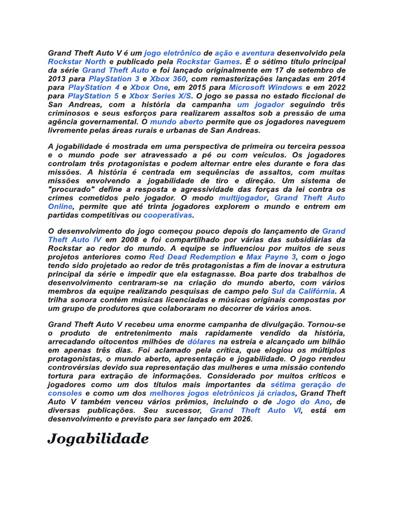 Grand Theft Auto V | PDF