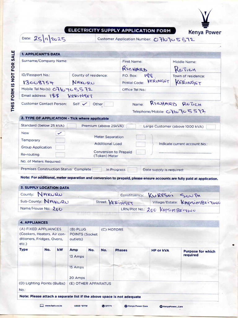 Electricity Application | PDF