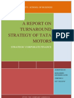 A Report On Turnaround Strategy of Tata Motors