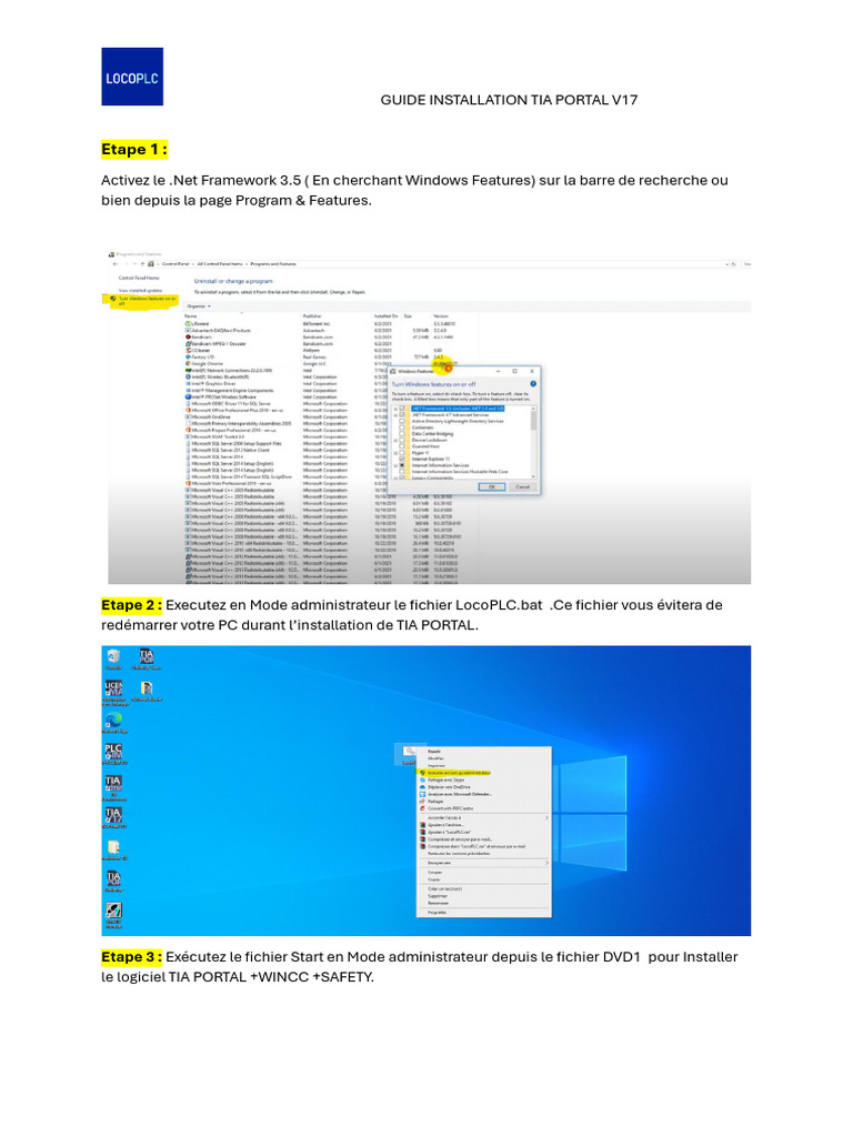 Installation TIA Portal V17 : Guide Complet | PDF