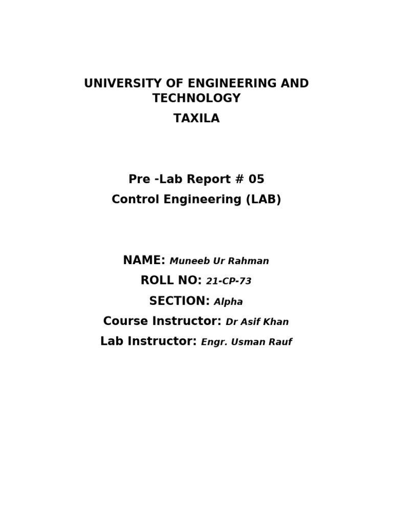 CE-Pre Lab-05 (21-cp-73) | PDF
