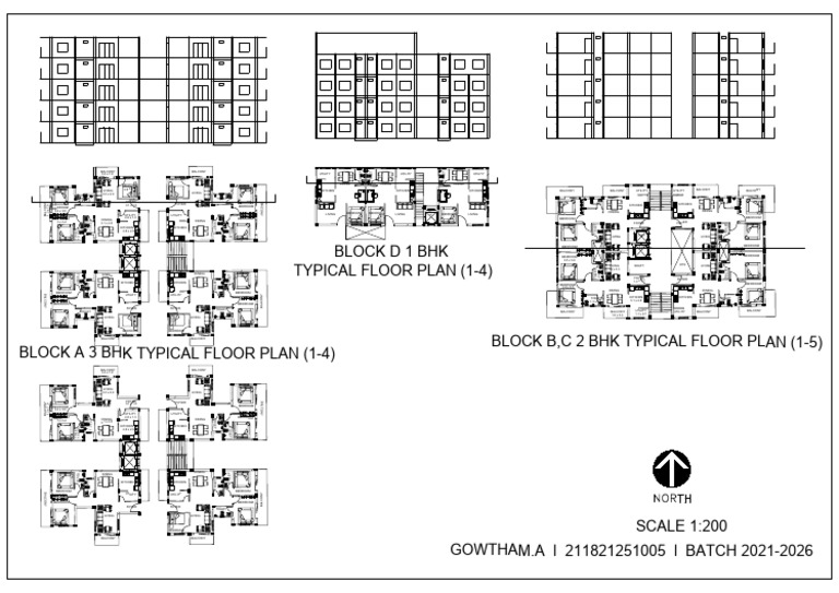 1 BHK Typical Floor Plan Layout | PDF | Room | Home