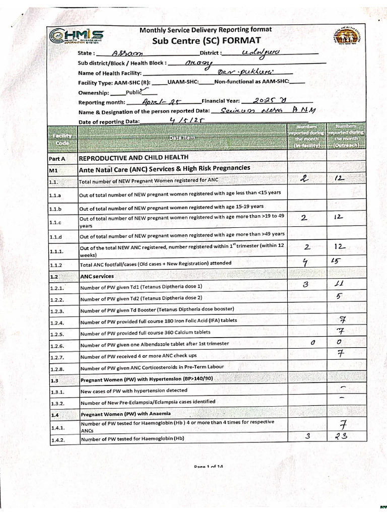 April Month HMIS Report | PDF