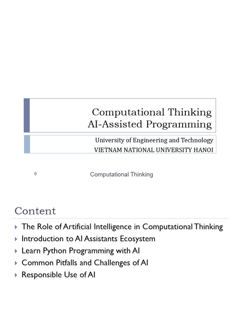 AI in Computational Thinking Skills | PDF | Artificial Intelligence ...