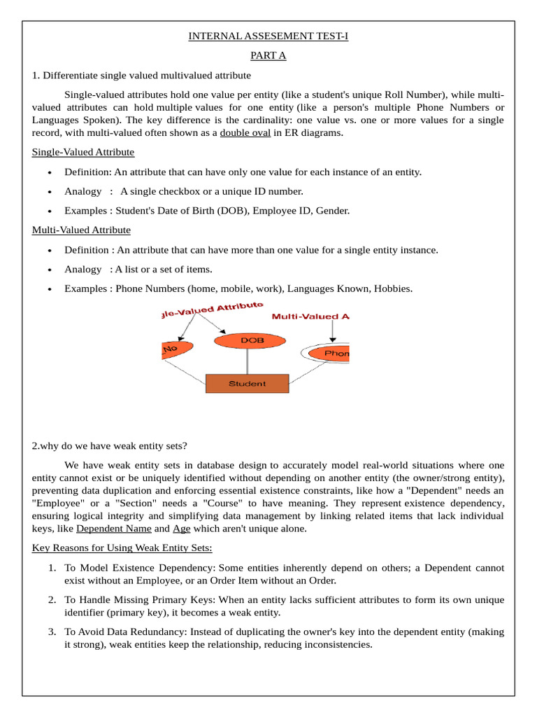 Understanding Single vs Multi-Valued Attributes | PDF | Database ...