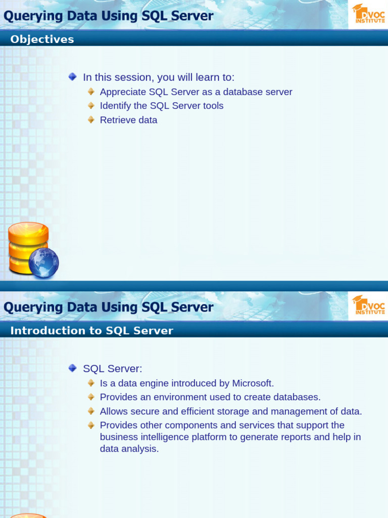QDUS Session 2 | PDF | Microsoft Sql Server | Databases
