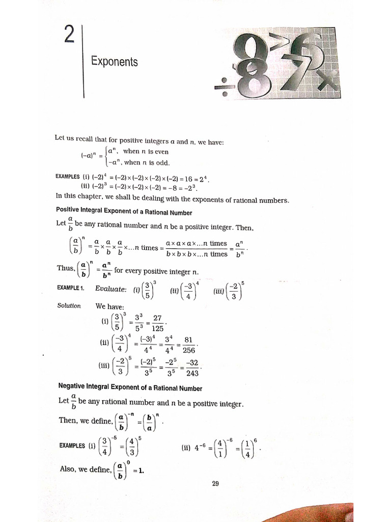 Ch-2 Exponents (With Answers) | PDF