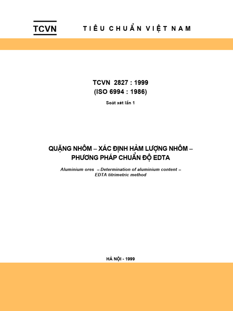 Quang Nhom - Xac Dinh Ham Luong Nhom - Phuong Phap Chuan Do TCVN - 2827 ...