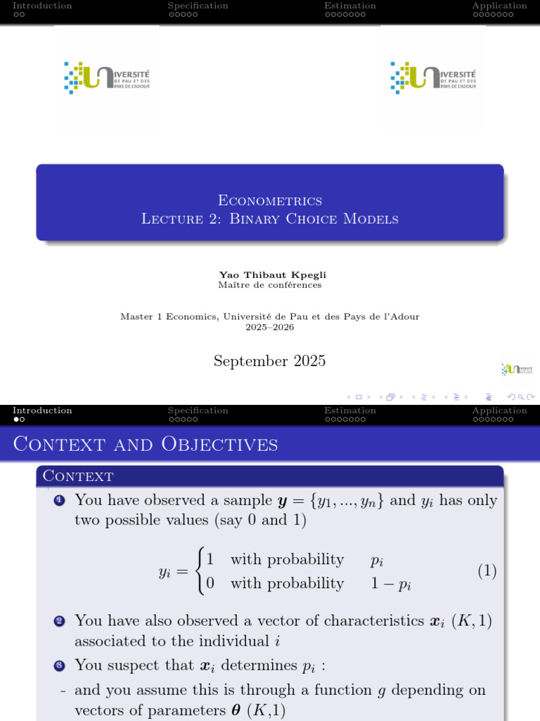 Binary Choice Models in Econometrics | PDF | Receiver Operating ...