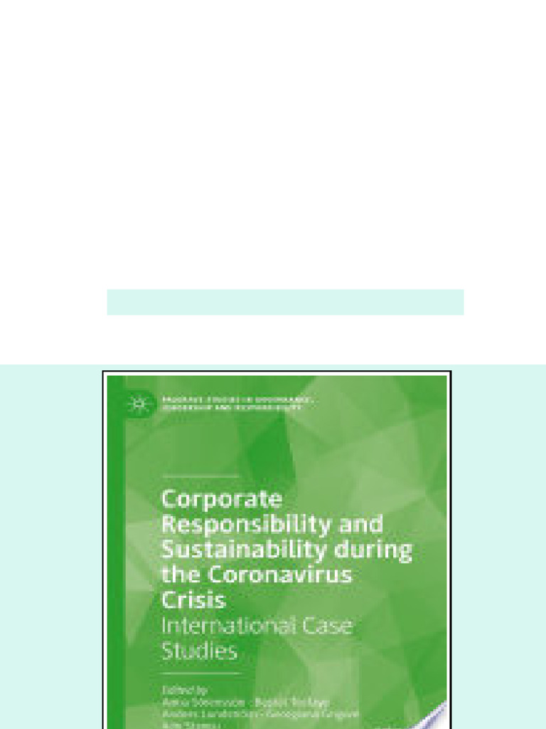 (Ebook) Corporate Responsibility and Sustainability during the ...