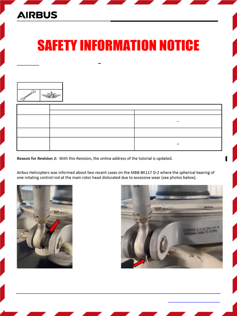 Main Rotor Control Rod Safety Notice | PDF | Helicopter | Helicopter Rotor