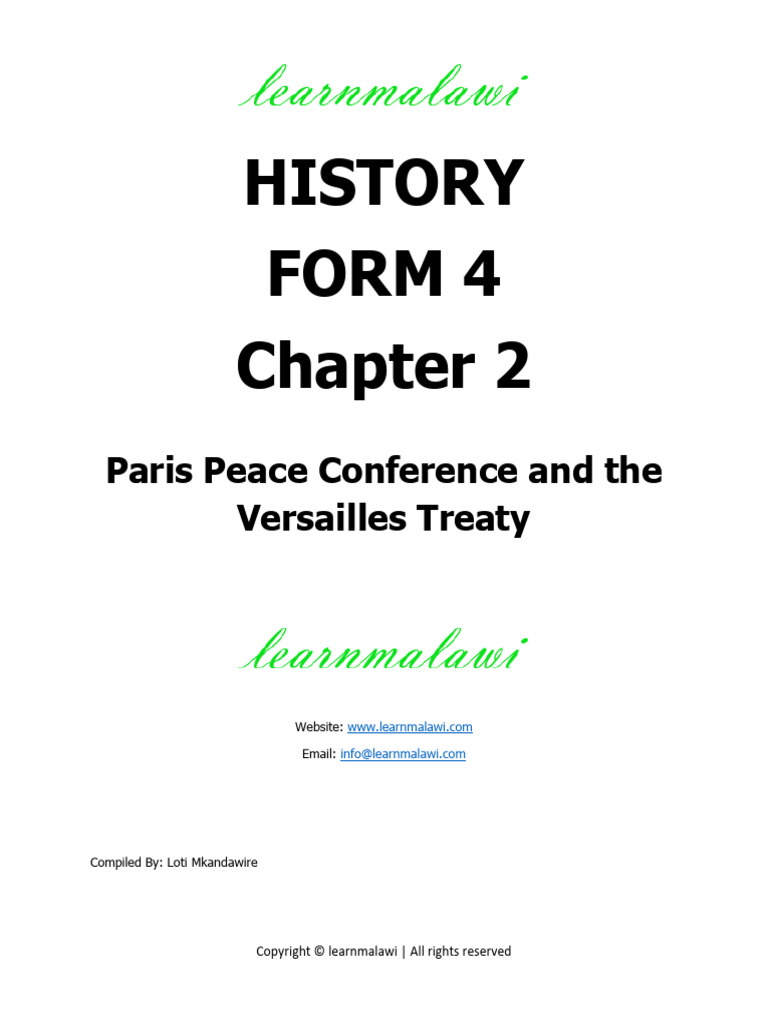 2 The Paris Peace Conference and The Versailles Treaty Bc9c83988e | PDF ...