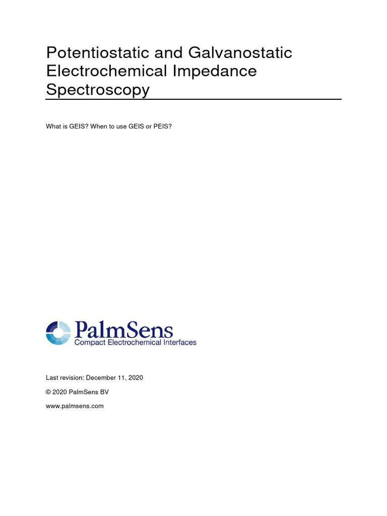 Understanding PEIS vs GEIS Techniques | PDF | Electrical Impedance ...