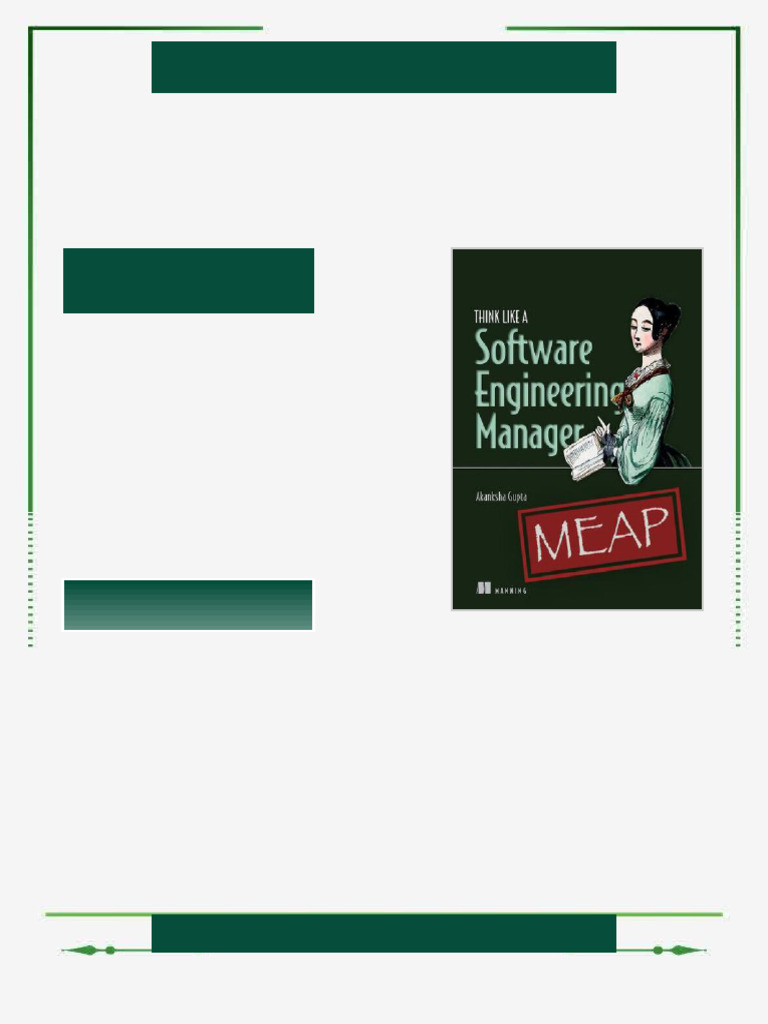 Think Like a Software Engineering Manager MEAP V05 Akanksha Gupta eBook ...