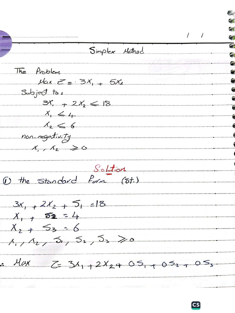 Operation Research - Section 3 - Simplex Method (1) | PDF