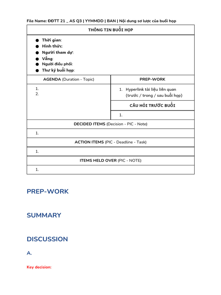 (Template) Minute (New Version) | PDF