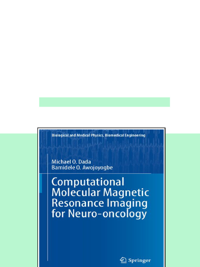 (Ebook) Computational Molecular Magnetic Resonance Imaging for Neuro ...