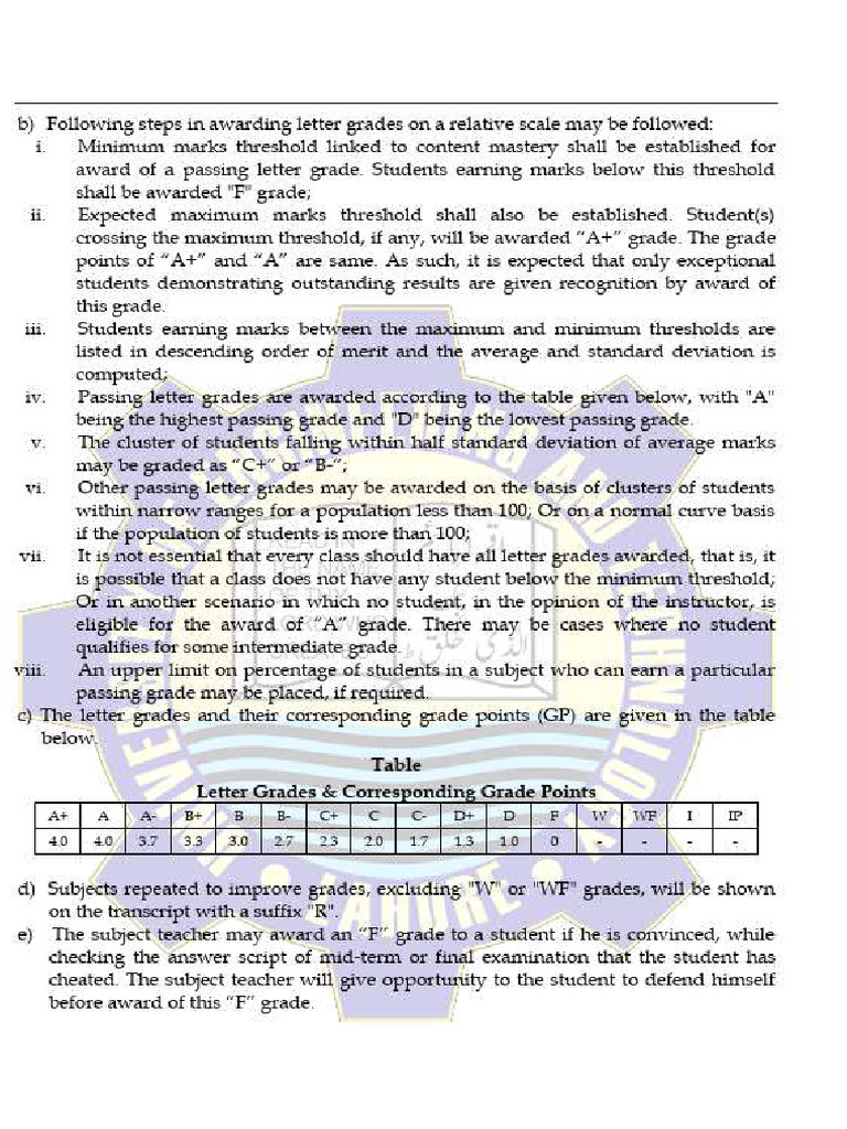 Grading Rubrics UET Lahore | PDF