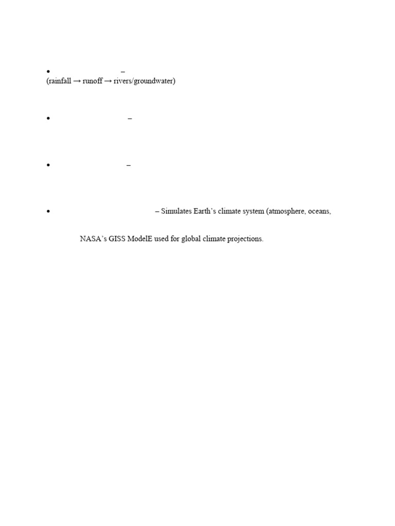 Hydro-morphology Models for Climate Change | PDF