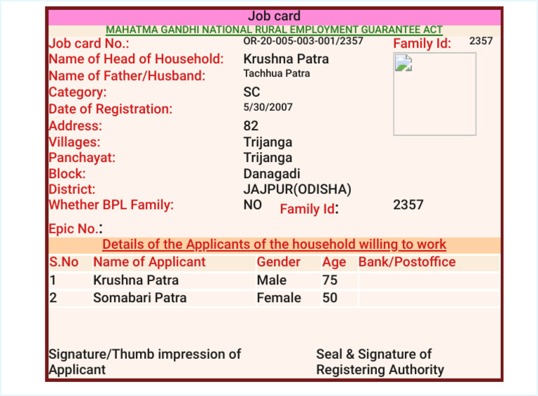 Job Card Cropped | PDF