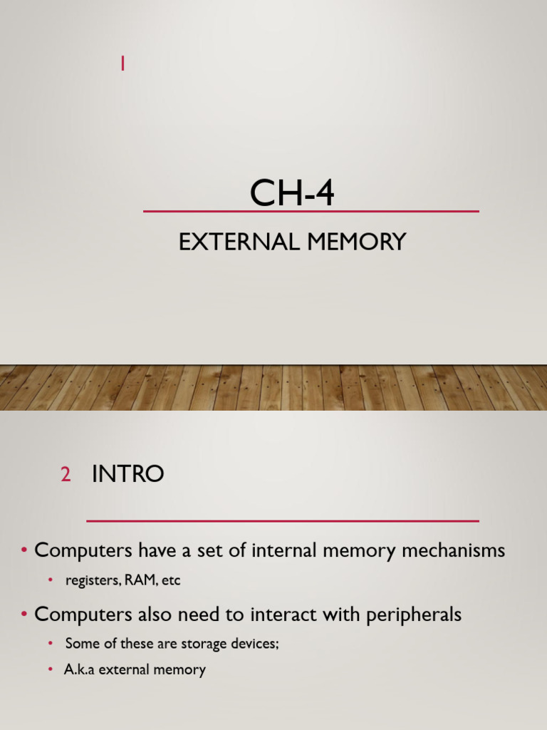 Understanding External Memory Types | PDF | Computer Data Storage ...