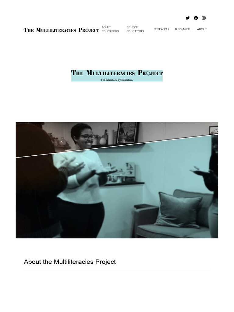 Projet Multilittératies : Ressources Éducatives | PDF | Cognition ...