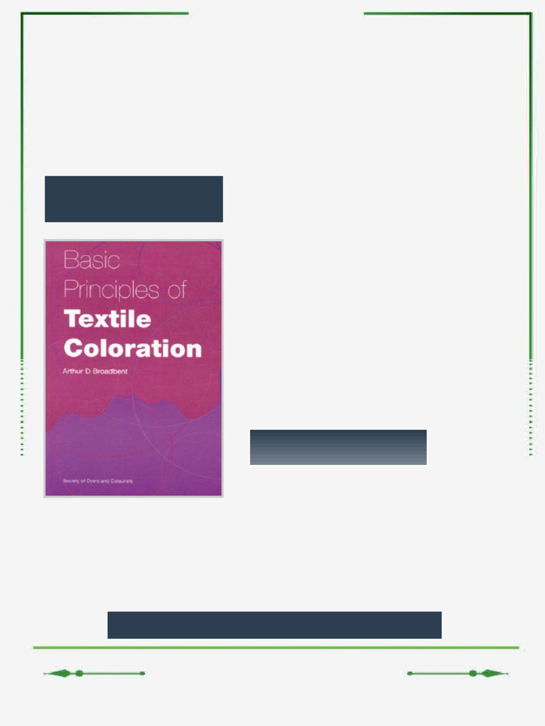 Basic Principles of Textile Coloration 2nd edition Edition Arthur D ...