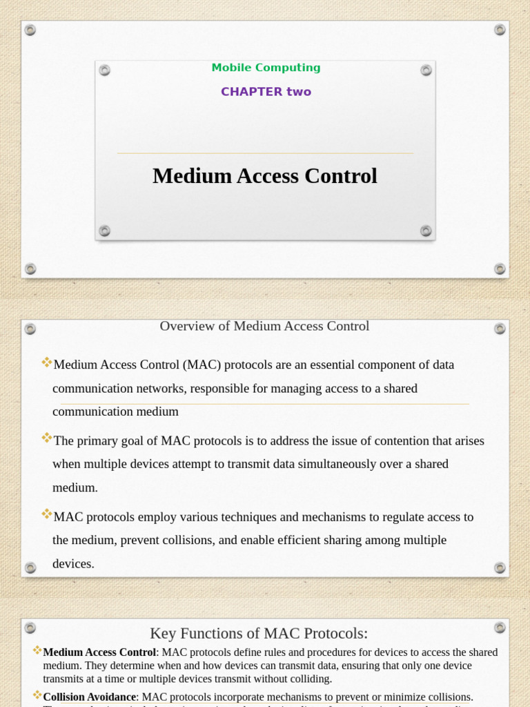Understanding Medium Access Control Protocols | PDF | Channel Access ...