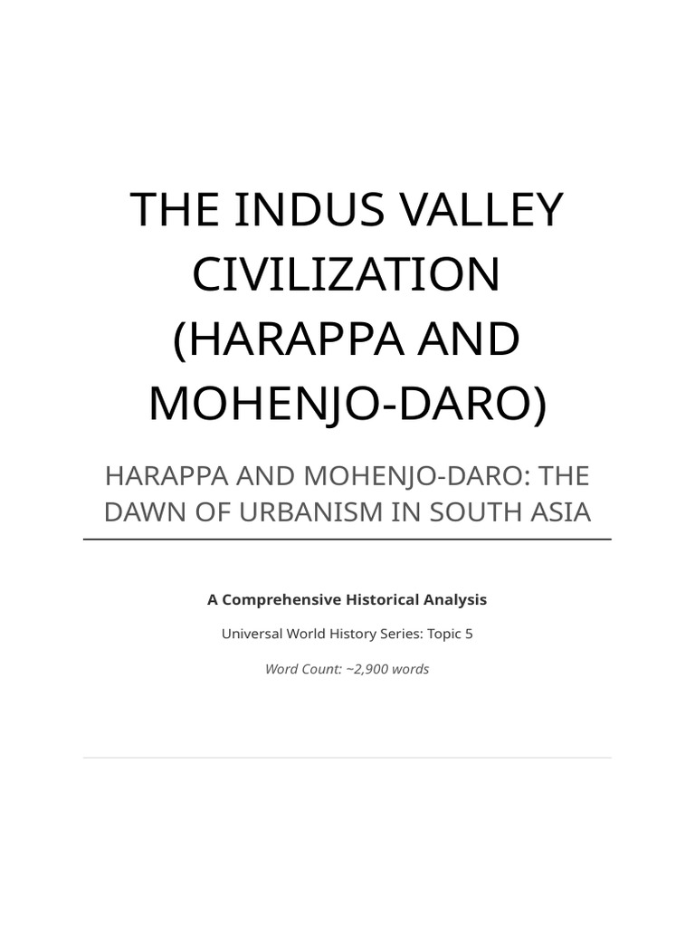 Indus Valley Civilization Insights | PDF