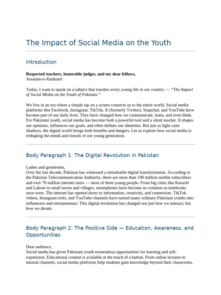 Impact of Social Media | PDF | Social Media | Popular Culture & Media ...