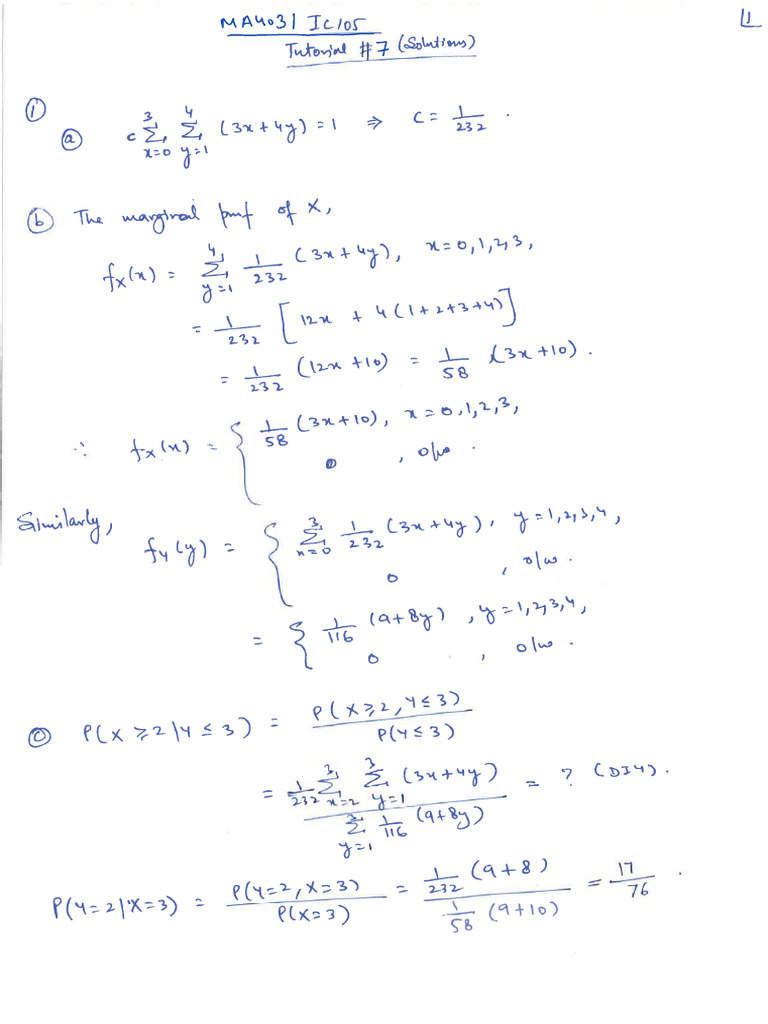 Tutorial 7 Solutions | PDF