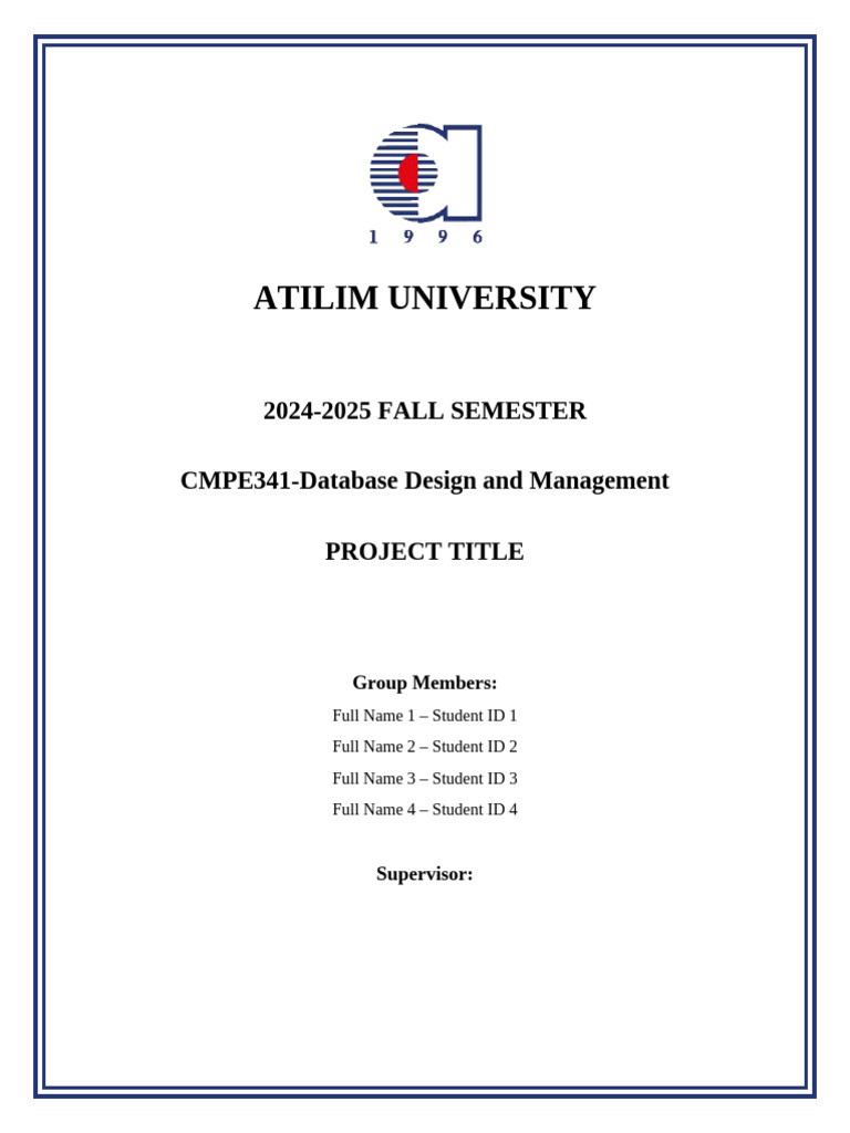 Database Design Project Overview | PDF | Data | Information Technology ...