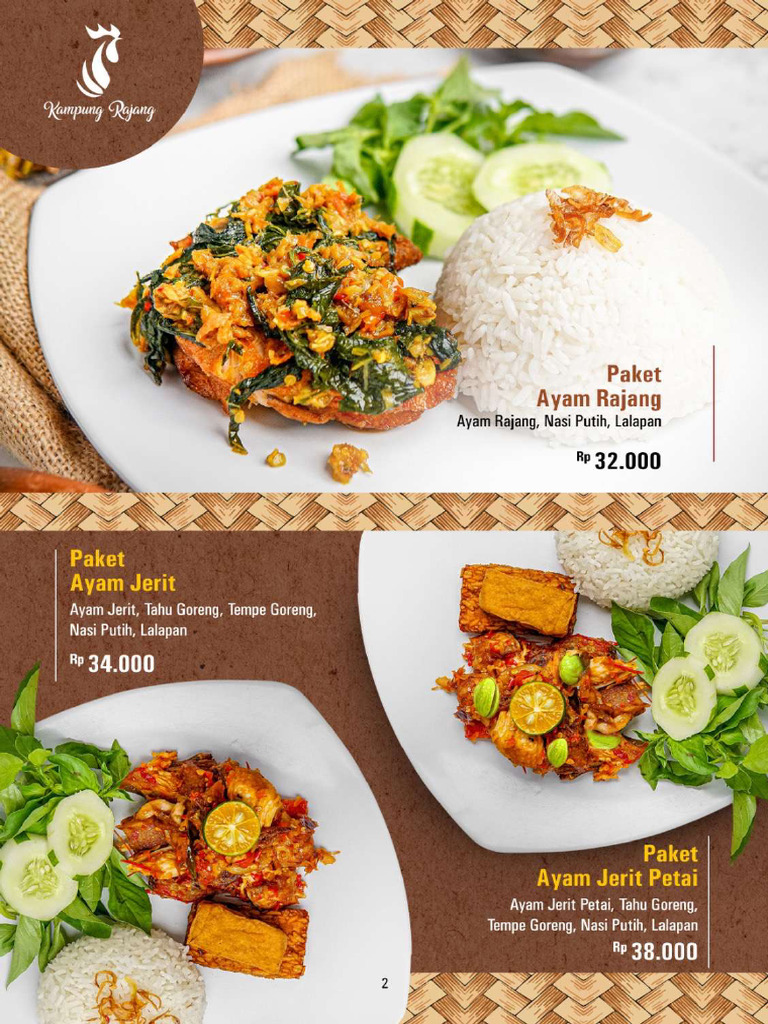 Menu Kampung Rajang | PDF