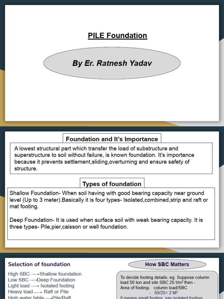 Understanding Pile Foundations and Techniques | PDF | Foundation ...