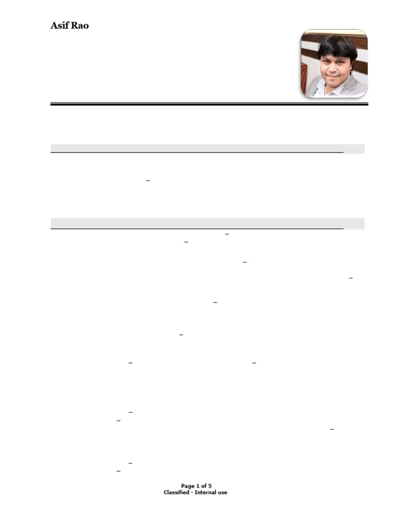 CV - Asif Rao - Feb 2025 | PDF | Internet Of Things | Closed Circuit ...