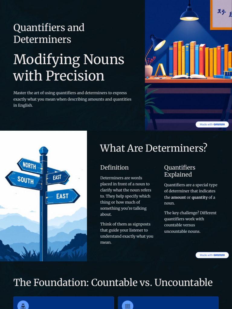 Quantifiers and Determiners | PDF
