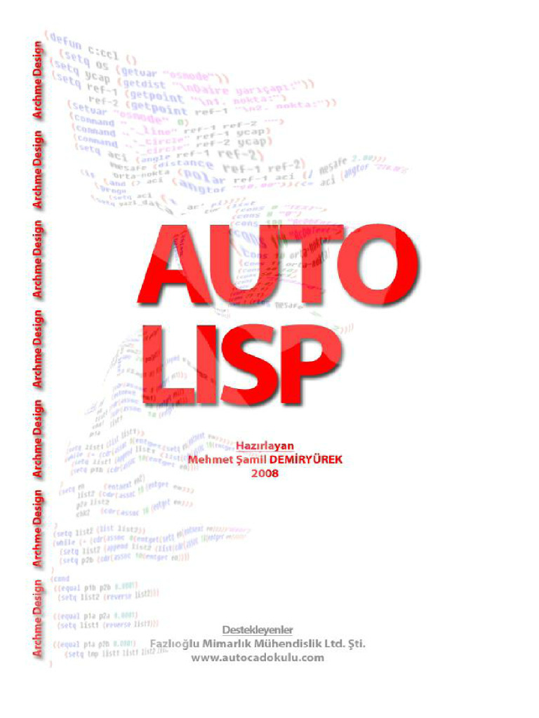 Türkçe AutoLISP Kitabı - Cizim Okulu | PDF