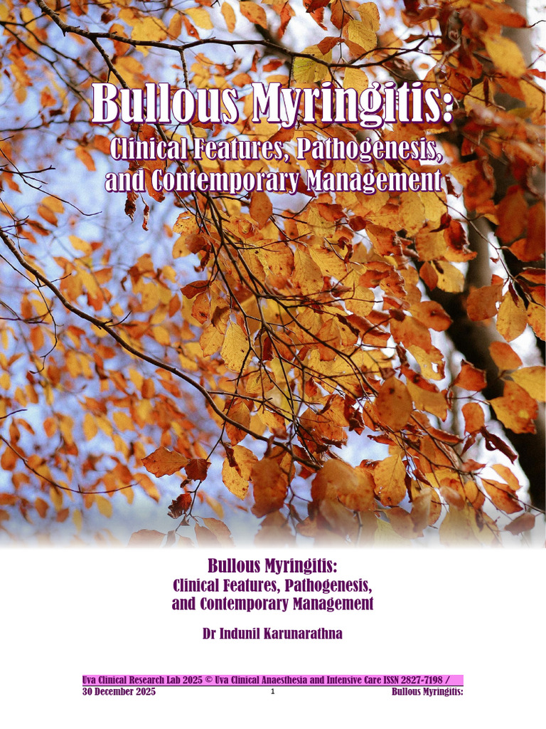 Bullous Myringitis: Diagnosis & Management | PDF | Medical Specialties ...