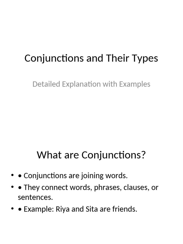 Conjunctions_PPT (1) | PDF | Language Mechanics | Grammar