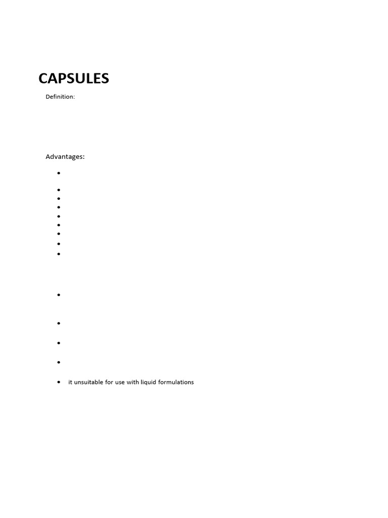 Understanding Capsule Dosage Forms | PDF | Pharmaceutical Formulation ...